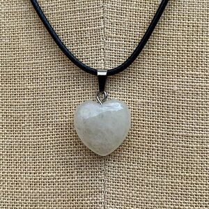 Handmade Genuine Stone Heart Amulet Necklace